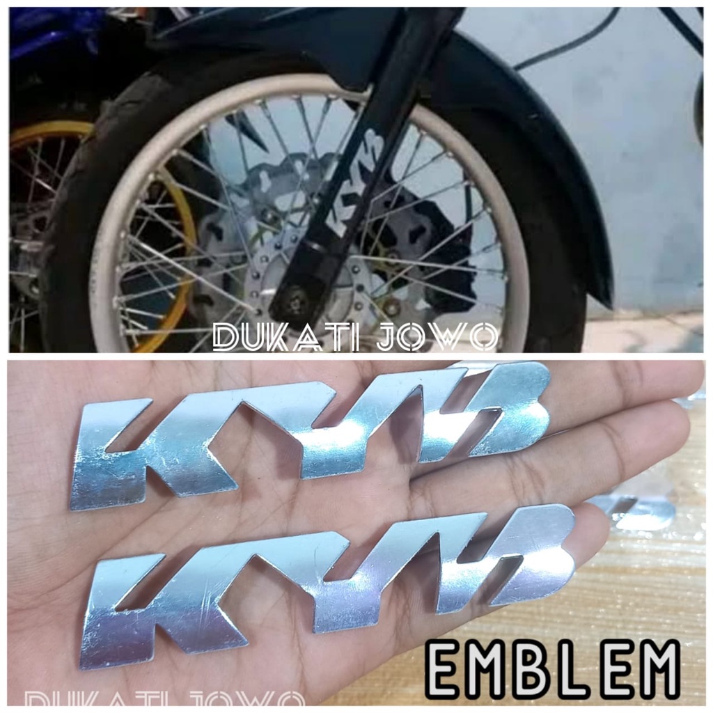 Emblem KYB logo KYB shock depan bebek Emblem KYB Skok depan Motor Bebek Sports Vixion