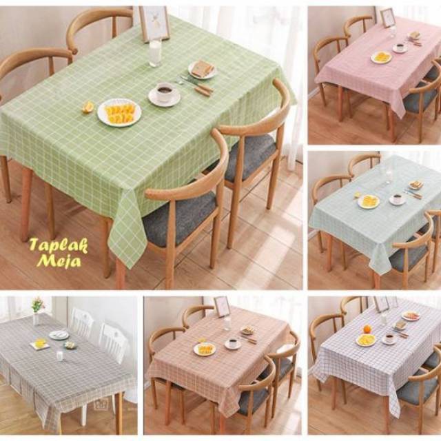 Taplak Meja Makan Tamu Bahan Plastik Peva Anti Air 137 x 180 cm