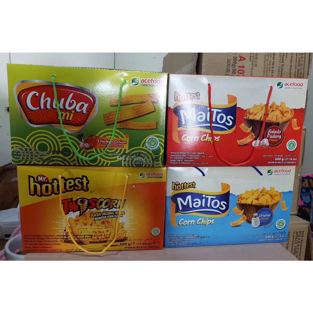 Maitos corn chips 600gr & Keripik Singkong 500gr