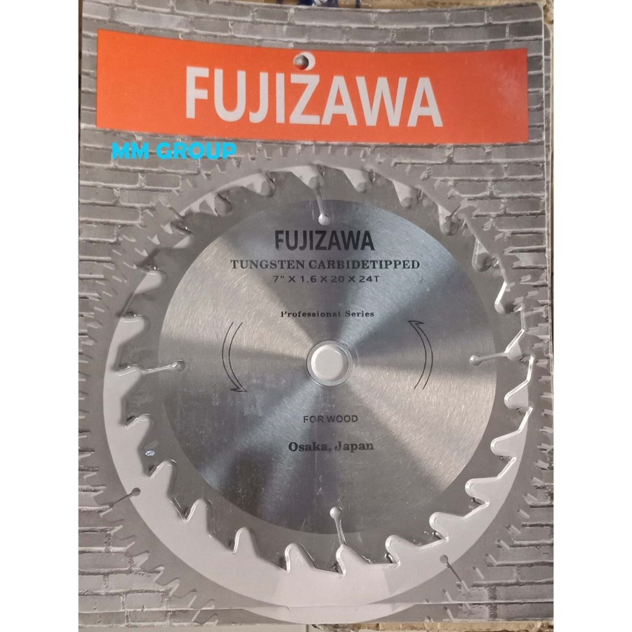 Mata Gergaji Circular Saw Blade FUJIZAWA 7" x 24T / Mata gergaji Sirkel kayu 7 Inch 24T / Mata Gerga