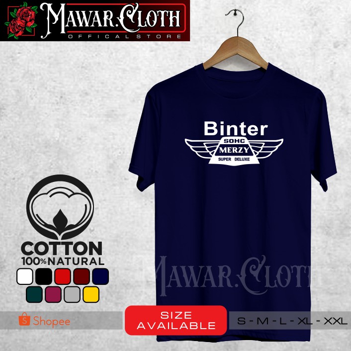 Kaos / Baju Motorcycle Kawasaki Binter Merzy Logo Keren Murah - Mawar.Cloth