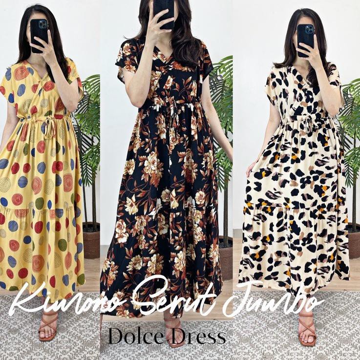 ☎ Daster Kimono Serut Jumbo - Daster Busui HomeDress by DolceDress ♦