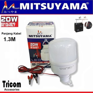 Lampu Bohlam LED DC 12v 20watt Mitsuyama Colok Aki / Solar Panel