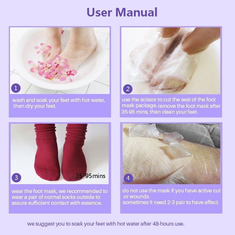 Efero Foot Mask / Masker Kaki Efero / Masker Kaki Merawat Kaki Tumit Kering Pecah-Pecah / Masker Pengelupas Kulit Mati / Efero Exfoliating Foot Mask / Masker Perawatan Kaki / Masker Melembutkan Kaki / Masker Kaki Lavender