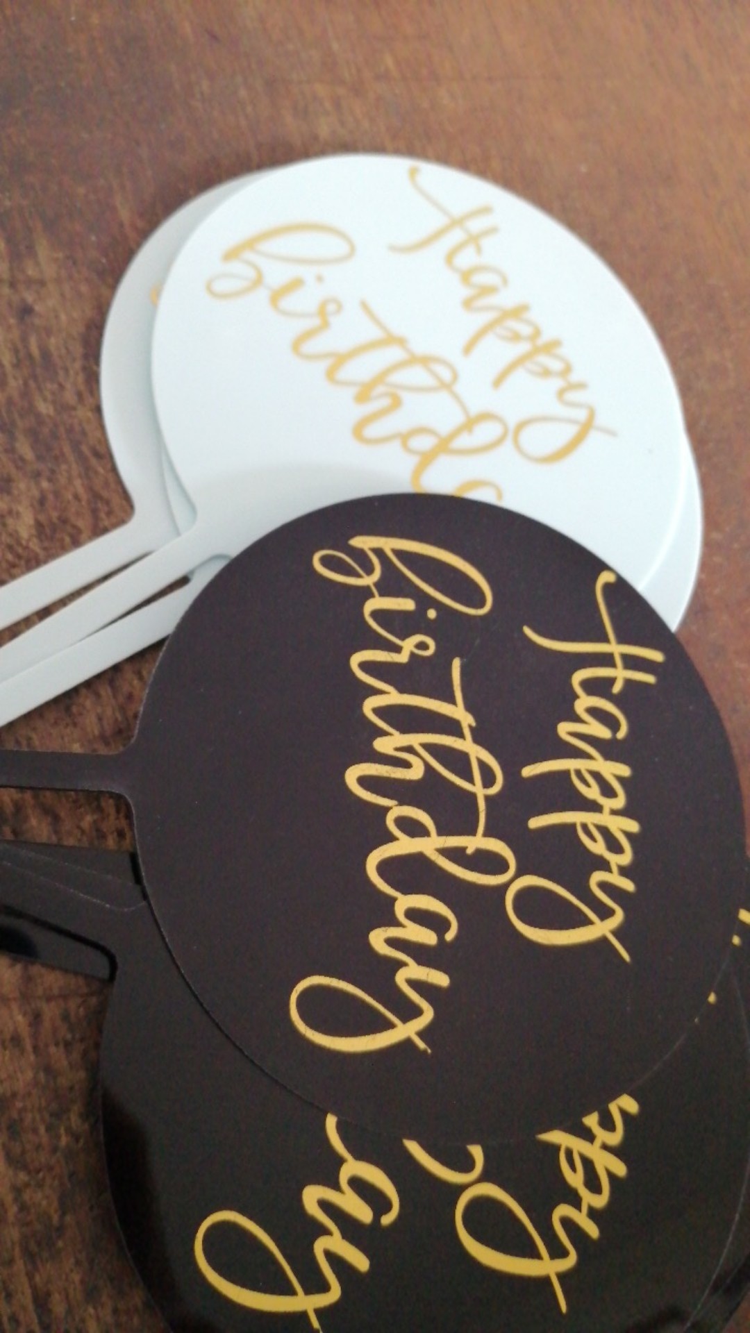 perlengkapan Pesta Ulang Tahun Dekorasi Kue Akrilik Emas Silvery Cupcake --b1