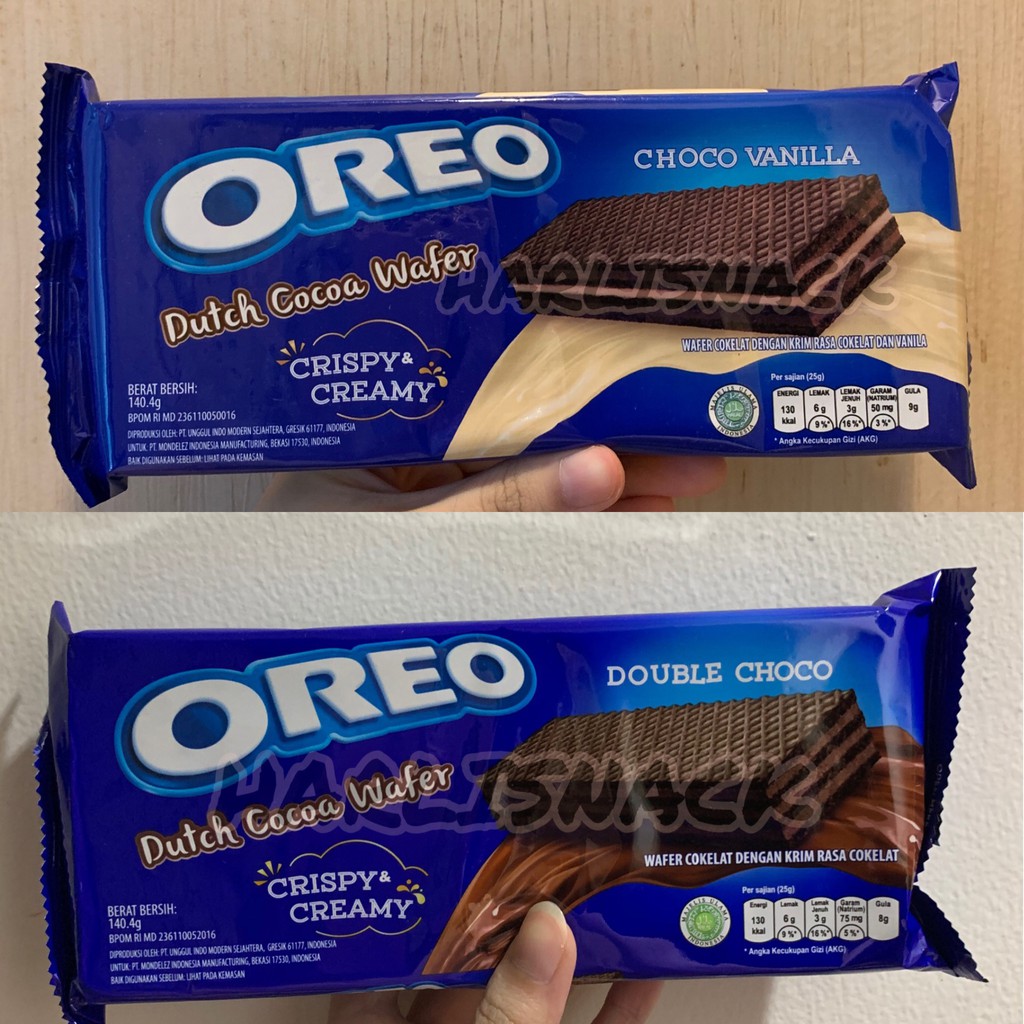 

[HALAL] OREO DUTCH COCOA DOUBLE CHOCO / VANILLA CHOCO WAFER CRISPY & CREAMY