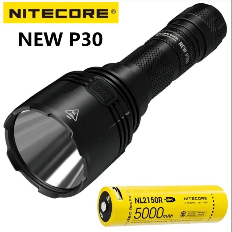 NITECORE Senter LED Usb New P30 Senter Led jarakjauh Tahan air Cree XP-L HI V3 1000 Lumens - New P30