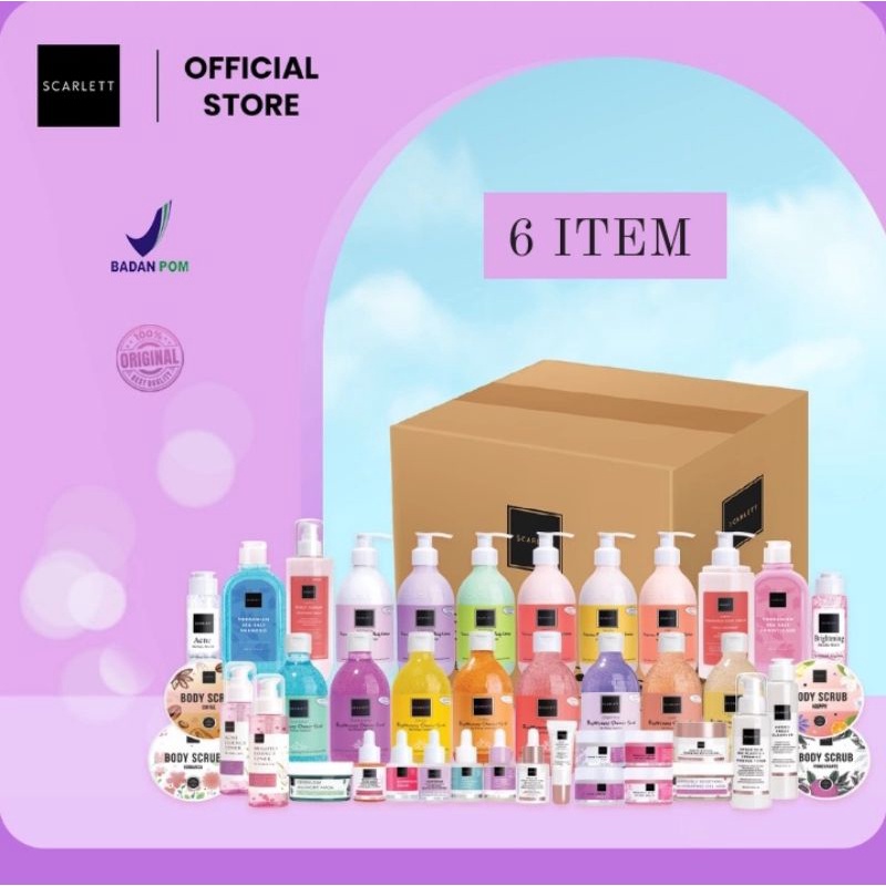 Scarlett Whitening Hemat 6 Item