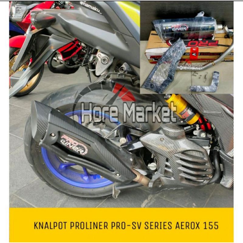 KNALPOT PROLINER AEROX 155 PRO SV SERIES KNALPOT PROLINER PRO SV LEXI 125 ORIGINAL