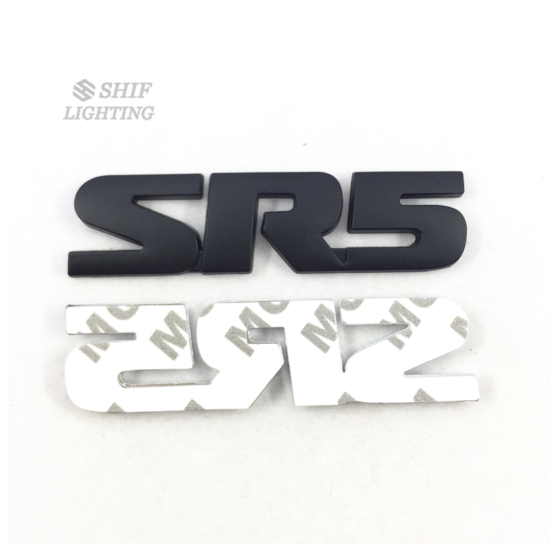 1Pc Stiker Emblem Logo SR5 Bahan Metal Untuk Bagasi Belakang Mobil TOYOTA TUNDRA SR5