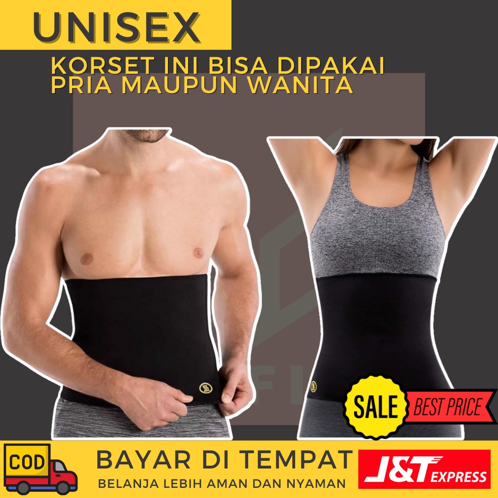 Korset Pelangsing Perut Pria wanita Hot Shapers Hot Belt Slim Waist Korset Pengecil Pelangsing Perut Buncit Sabuk Pembakar Lemak Perut