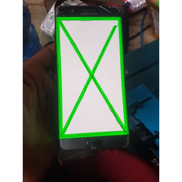 lcd samsung note FE original copotan x sein minus glass