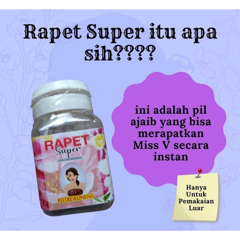 

JAMU RAPET SUPER POTRE KONENG