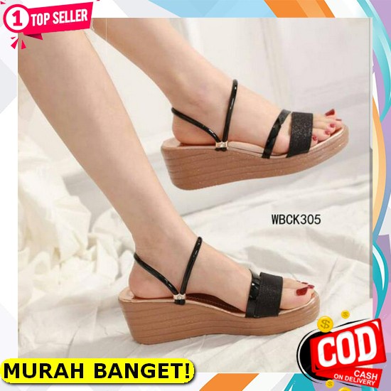 Sepatu Wanita Wedges One Love Original Branded Sepatu Weges Wanita Tanpa Tali Sepatu Platform Wanita