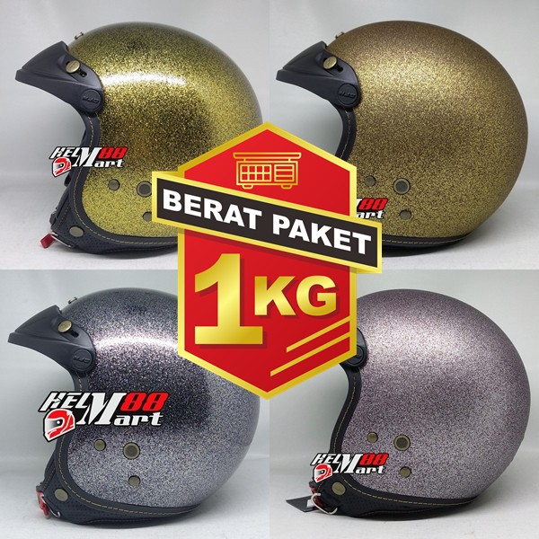 NJS NR80 Glitter Helm NJS Retro 80S Helm Classic Vintage Helm Retro