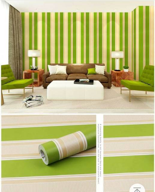 WALLPAPER STICKER DINDING SALUR HIJAU