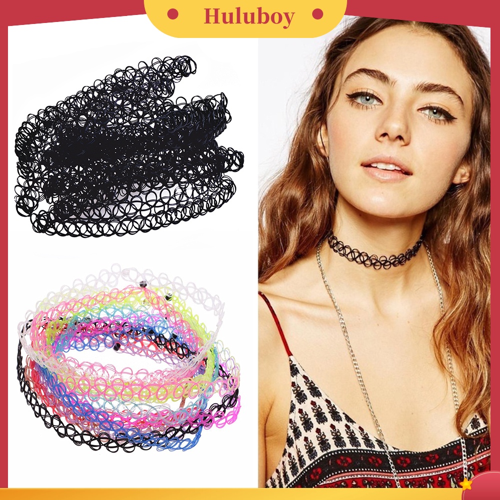 Hu Hu Hu Hu Hu Alat Bantu Pasang Kacamata♡ 12pcs / Set Kalung Choker Model Hollow Untuk Wanita