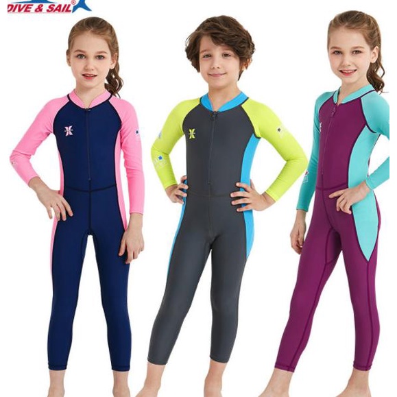 Baju Renang anak Neoprene Dive & Sail anti sinar uv upf 50+ diving