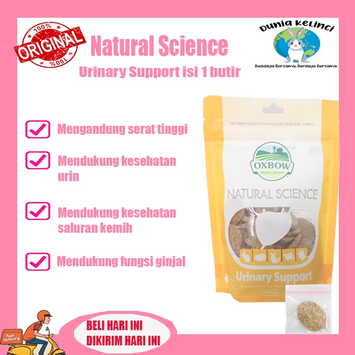 VITAMIN KELINCI OXBOW NATURAL SCIENCE URINARY SUPPORT 1 BUTIR HAMSTER