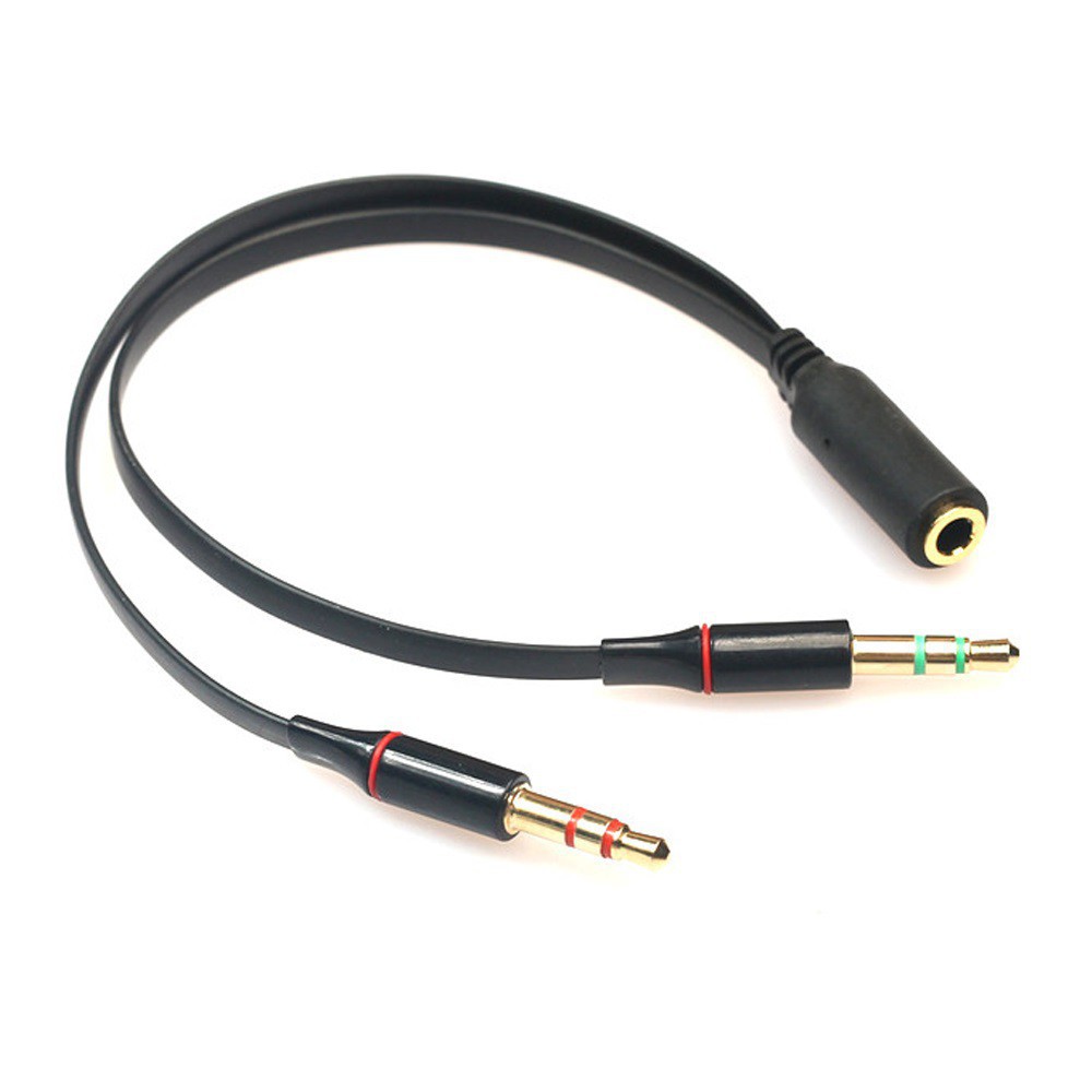 KABEL AUX MIC+HEADPHONE Jack Audio 1 Female to 2 Male Splitter Y