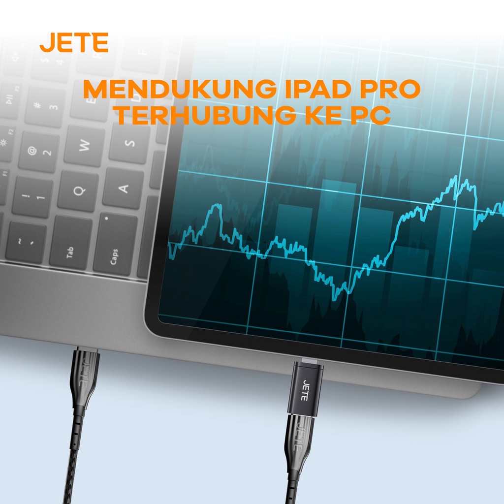 OTG Type C to Lightning JETE Portable With Alumunium Case - Garansi resmi 2 Tahun