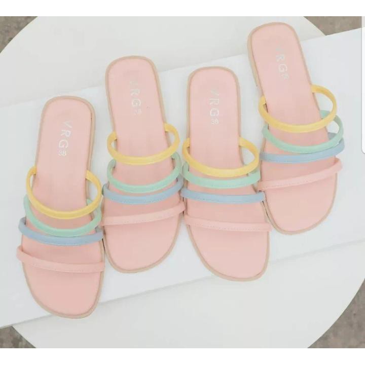 SANDAL TEPLEK WANITA FLAT SLOP TERBARU