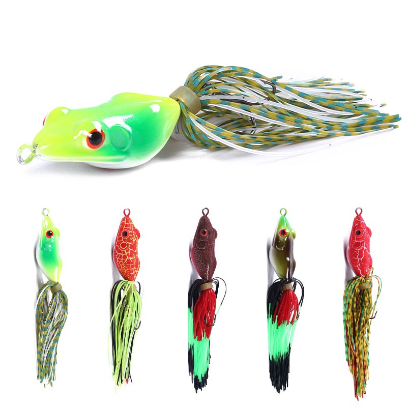 HENGJIA New 1Pcs Frog Umpan Pancing 3/4/5cm Swimbait Fishing Lure Ikan Bass Bait Kail Outdoor Tackle