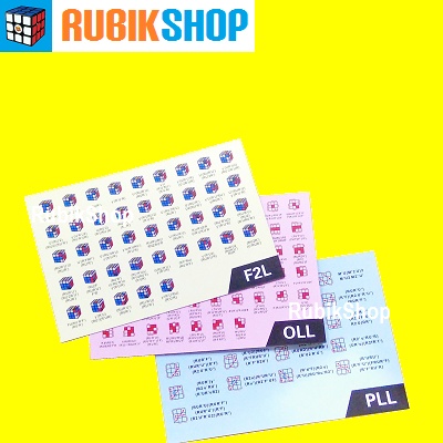 QIYI CFOP CARD CROSS F2L OLL PLL / KARTU RUMUS RUBIK