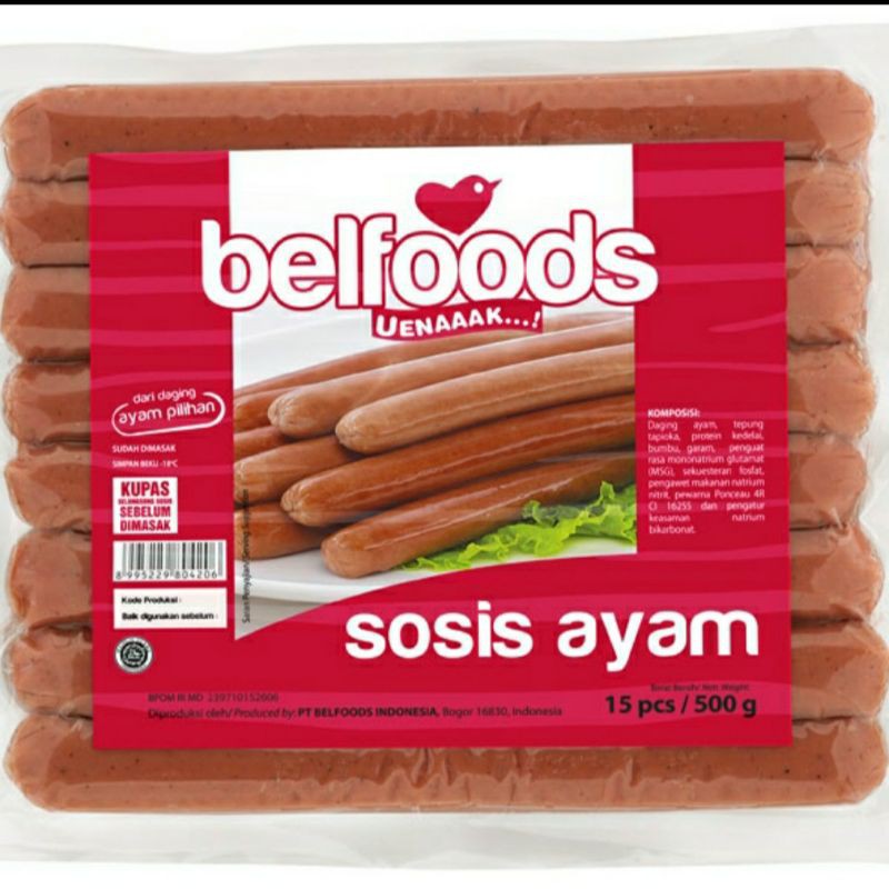 

Sosis Ayam Belfoods 500 gram 15 Stik Murah