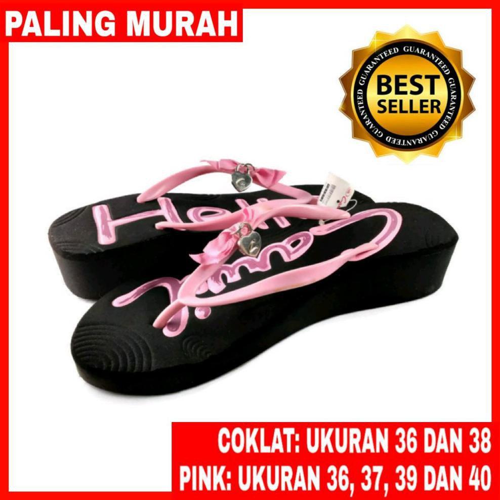 Terlaris Sandal Jepit Wanita Carvil Hello Pink ORI