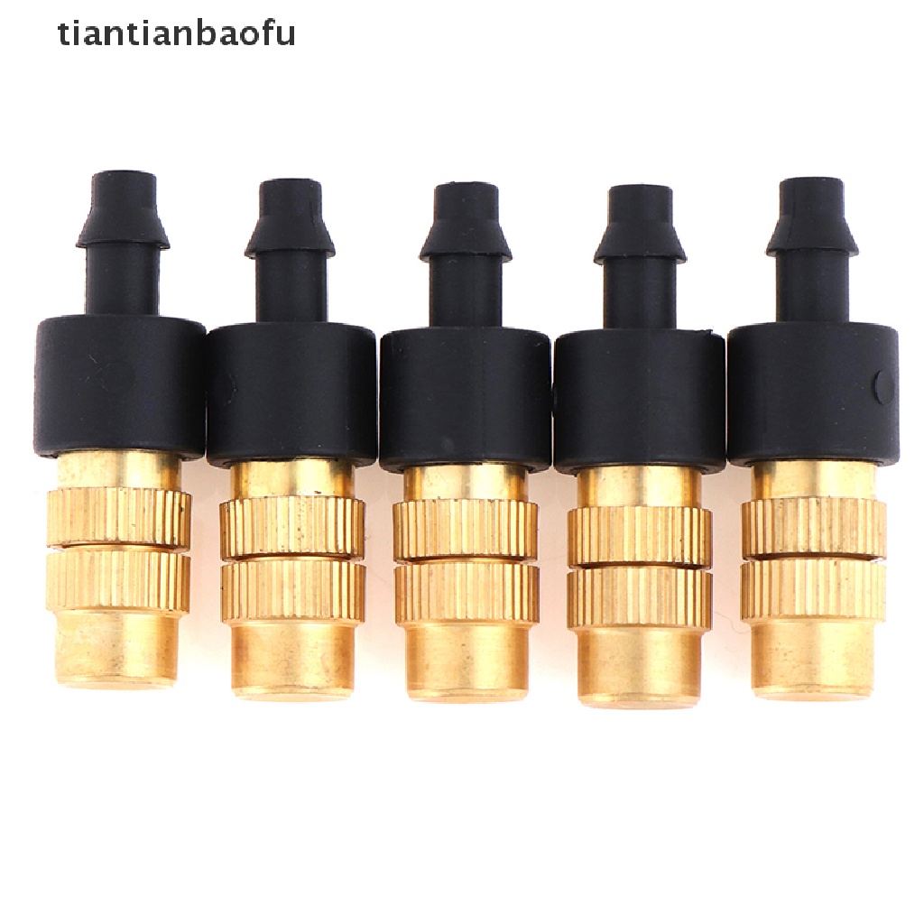 [tiantianbaofu] 5Pcs Copper Misting Fog Cooling Nozzles Atomizing Sprayers For 4/7mm Hose Boutique