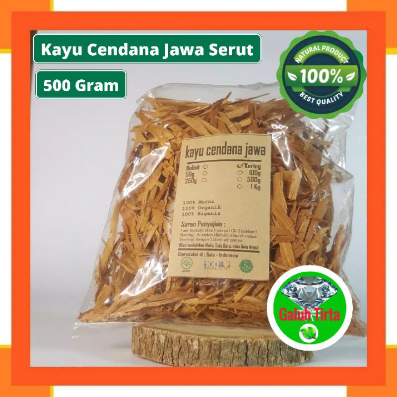

KAYU CENDANA JAWA SERUT KERING 500 GRAM - Santalum Album L - MURNI JSR Rempah herbal alami