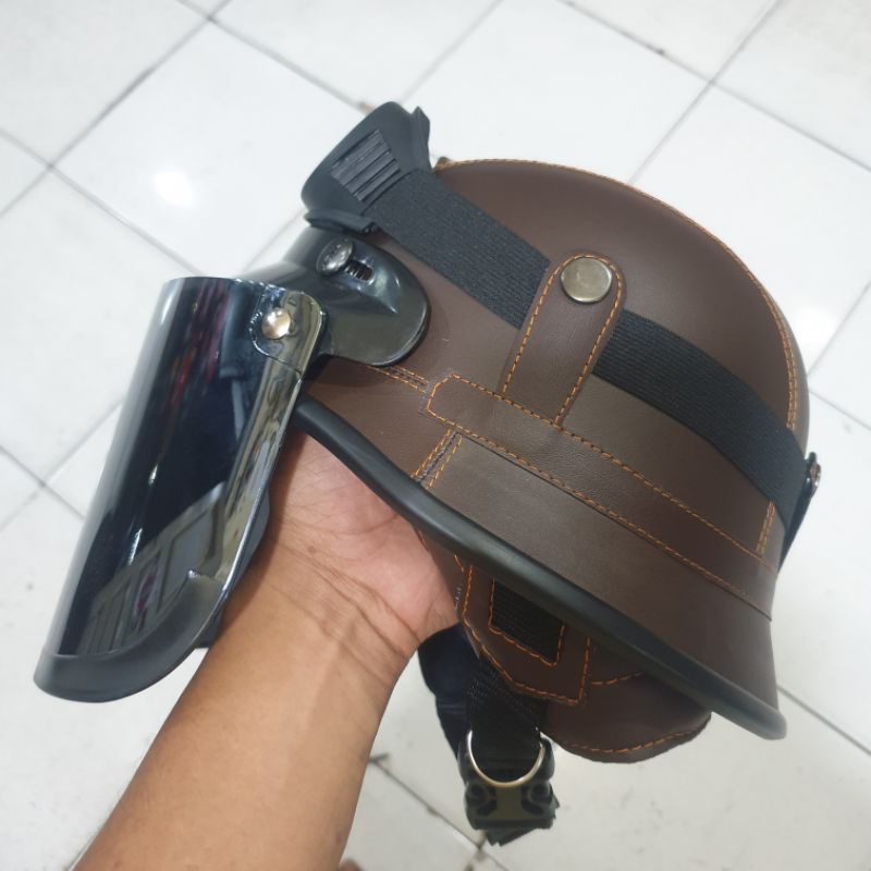 Helm Klasik Dewasa - Nazi Retro + kaca