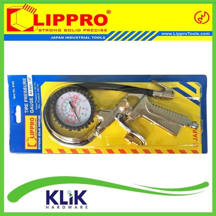 Lippro Tire Inflator Inflating Gun 3-In-1 - Isi Ukuran Angin Ban 9105