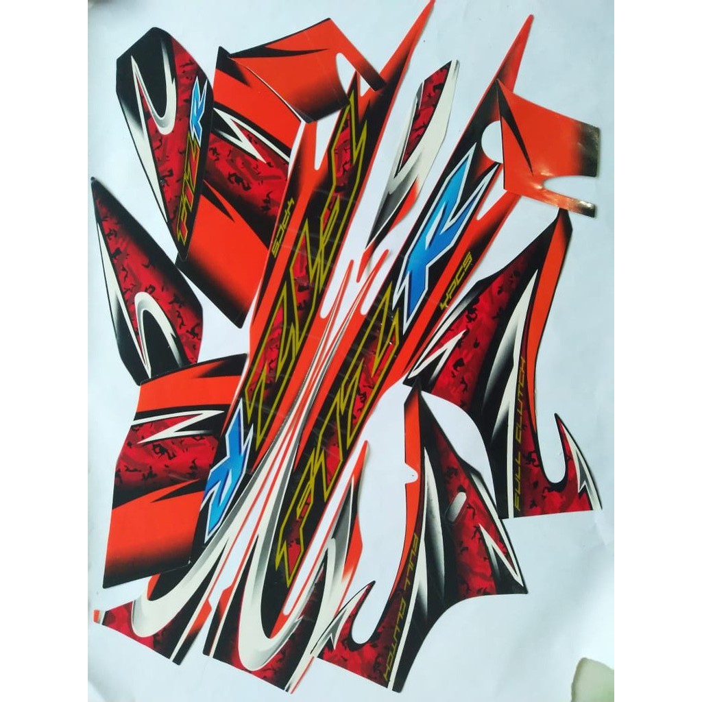 stiker striping yamaha fizr 2005 hitam oren