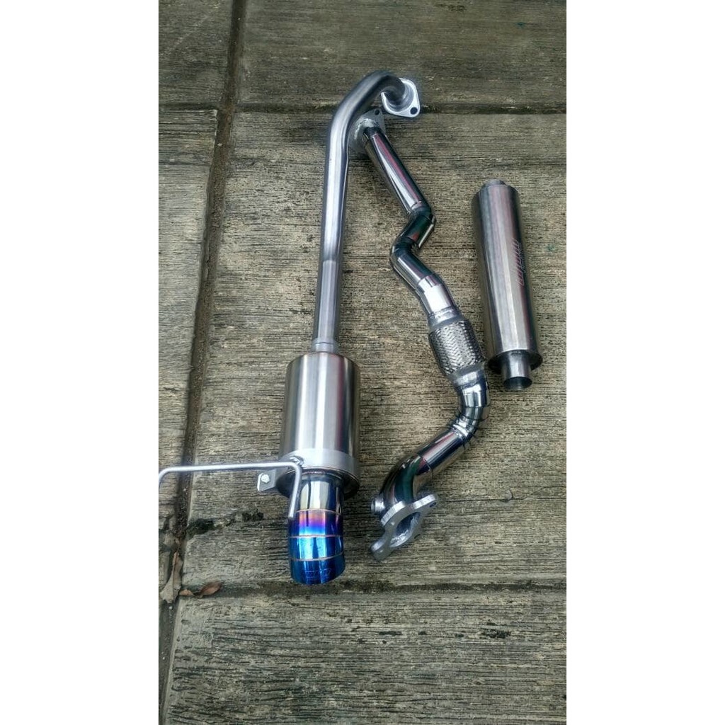 full set alpino exhaust sistem for honda jazz ge8 /jazz rs