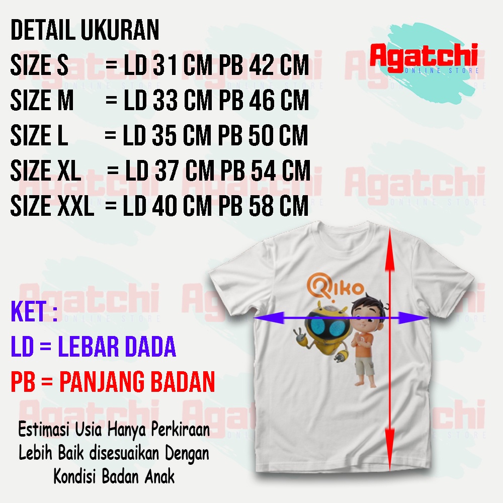 Kaos Atasan Anak Laki Laki dan Perempuan Motif Riko The Series