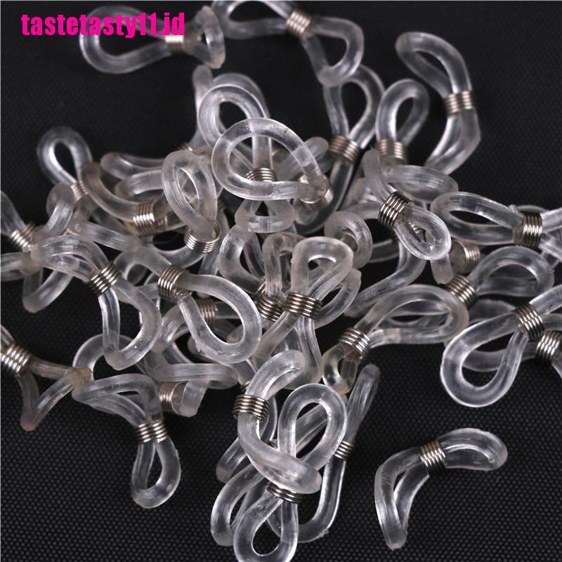 【TTID】40pcs Chain Strap Holders Rubber Loop Ends Clear Eye Glasses Spectacle Su
