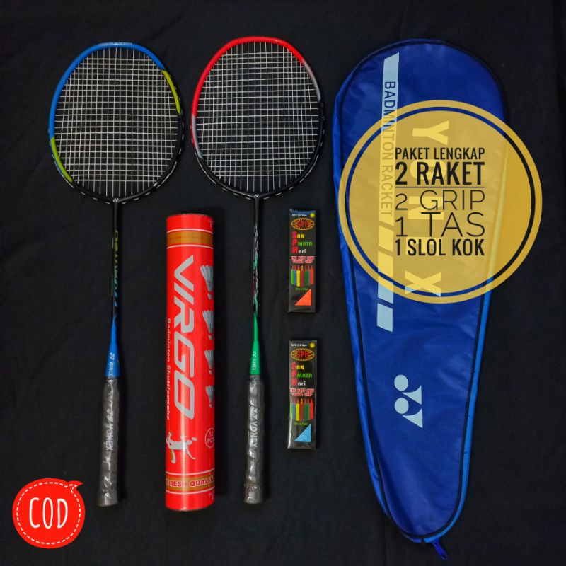 Jual RAKET BADMINTON SATU SET LENGKAP ATAU SATUAN COD(gratis Ongkir ...