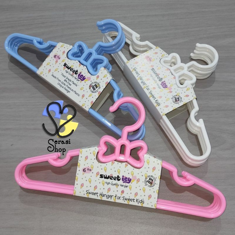Hanger / Gantungan Baju Anak / Bayi Model Pita Sweet Icy-8
