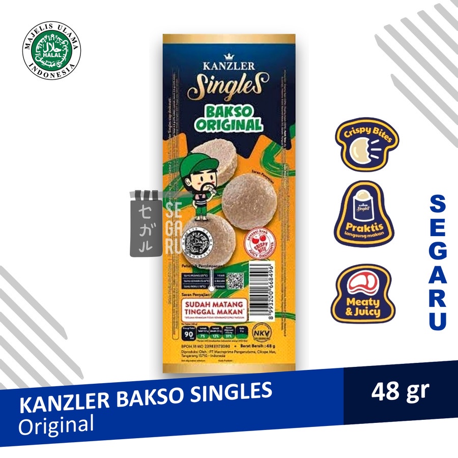 Sosis KANZLER Singles Sosis / Bakso Original / Keju / Hot per Pack