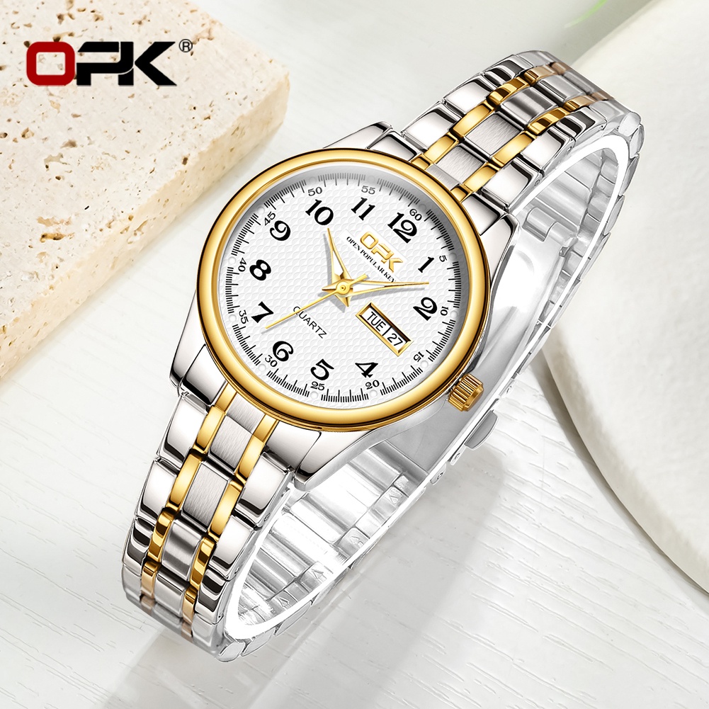 OPK Jam Tangan Wanita Original Anti Tahan Air Luminous Stainless Steel Women Watch Luxury Fashion