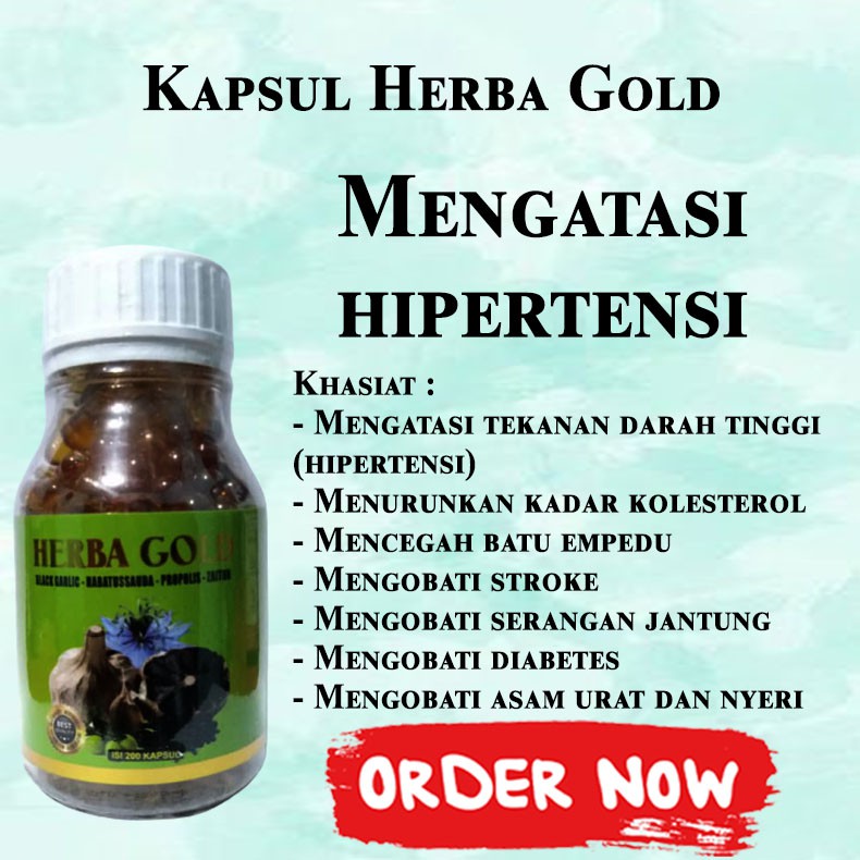 Kapsul Herba Gold isi 200 - Black Garlic Habbatussauda Propolis Zaitun
