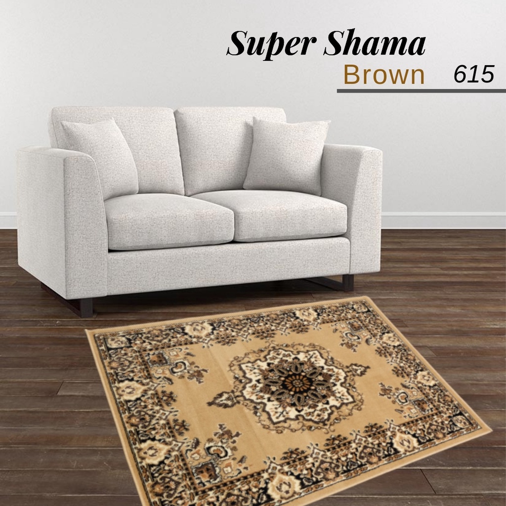 KARPET SUPER SHAMA 100X150 SS615 BROWN