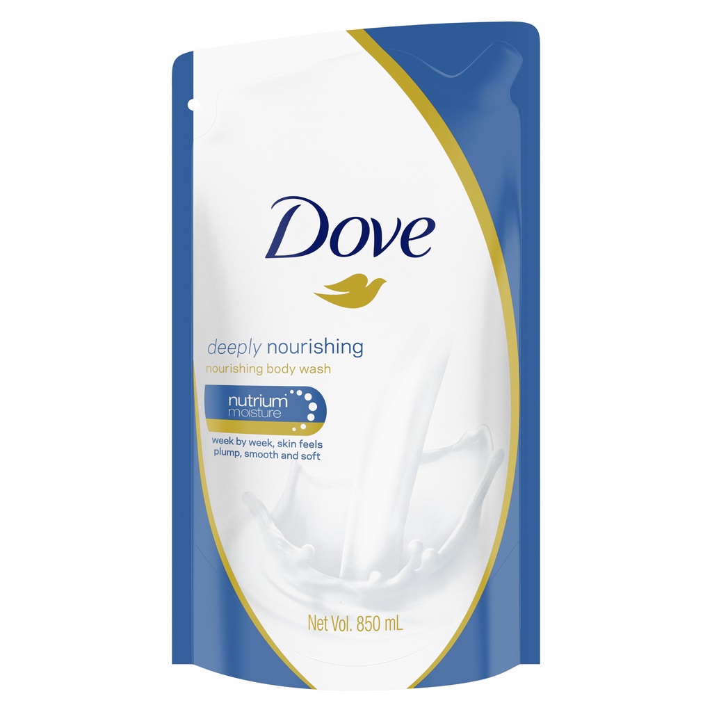 SABUN MANDI CAIR DOVE BODYWASH 825 ML REFIL POUCH DEEPLY NOURISHING ORIGINAL