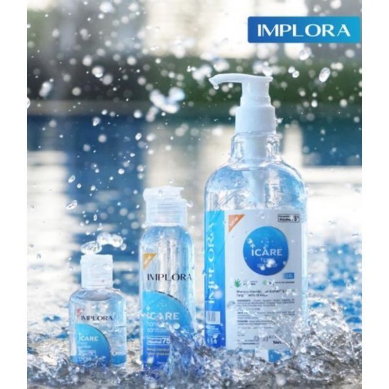 HAND SANITIZER IMPLORA ICARE DENGAN EKSTRAK ALOEVERA 60ML