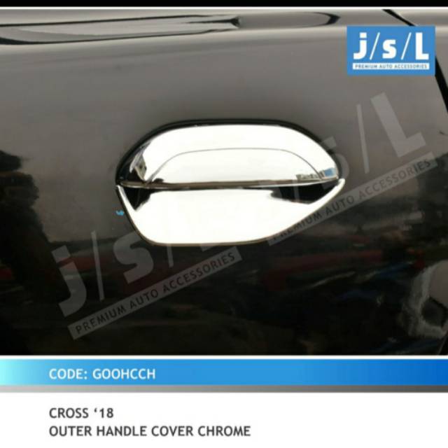 Mangkok pintu Datsun cross/ outer  cover chrome jsl