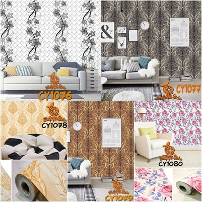 NEW CY wallpaper dinding sticker 45 cm x 10 m..murah ALL MOTIF