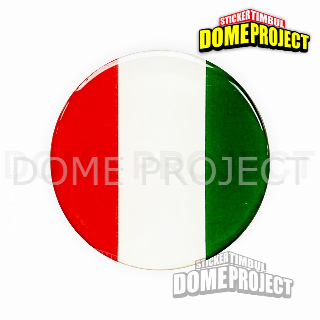 STIKER ITALI MOTOR TIMBUL EMBLEM BENDERA ITALY STICKER MOBIL