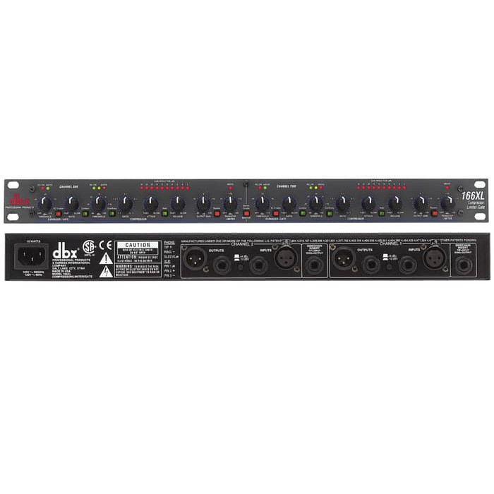 DBX 166XL 2 Channel Compressor Limiter with Noise Gate